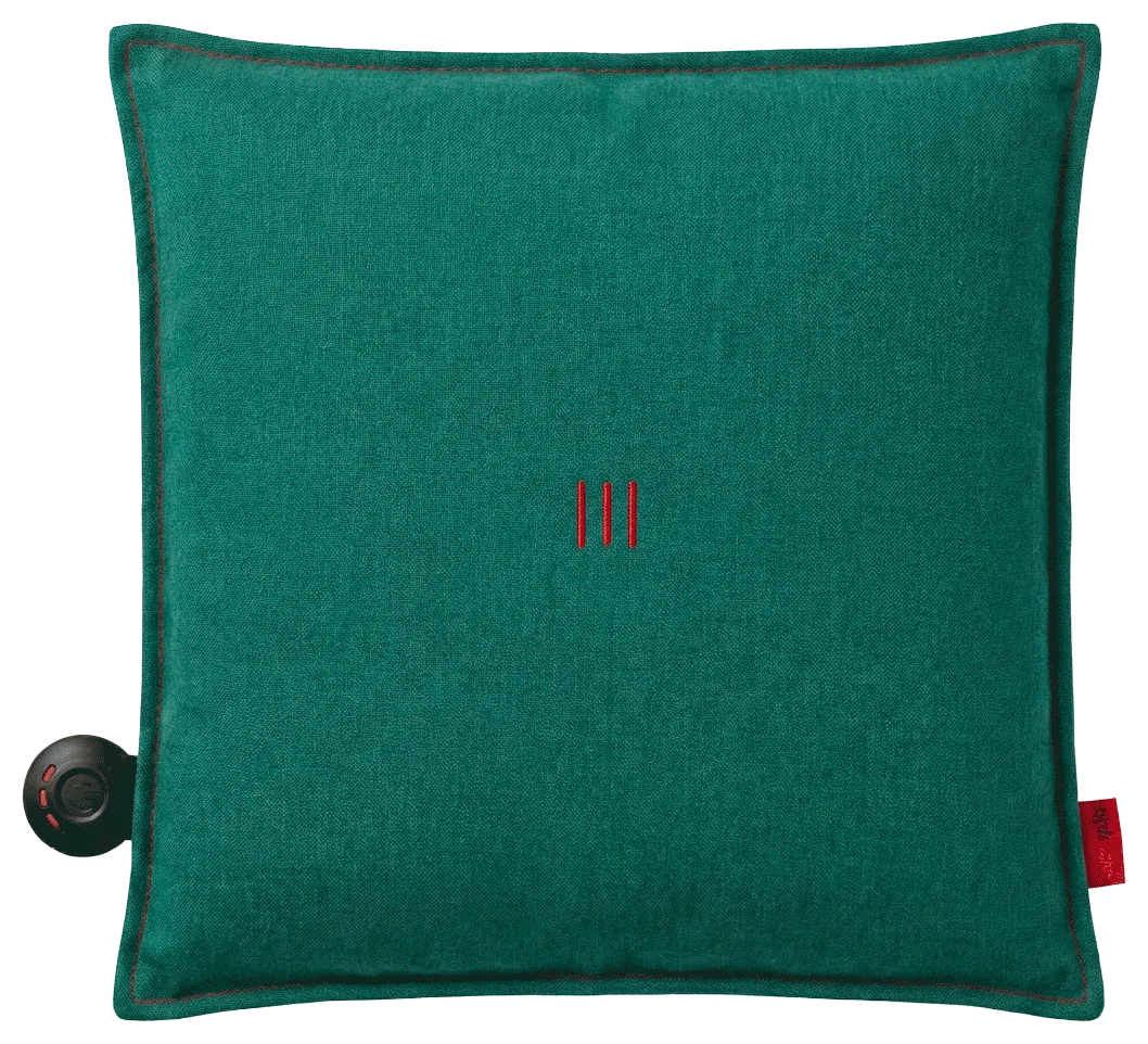 Coussin chauffant Heatme SMART 40×40 – Lierre Photo du Coussin chauffant Heatme SMART pour terrasse extérieure