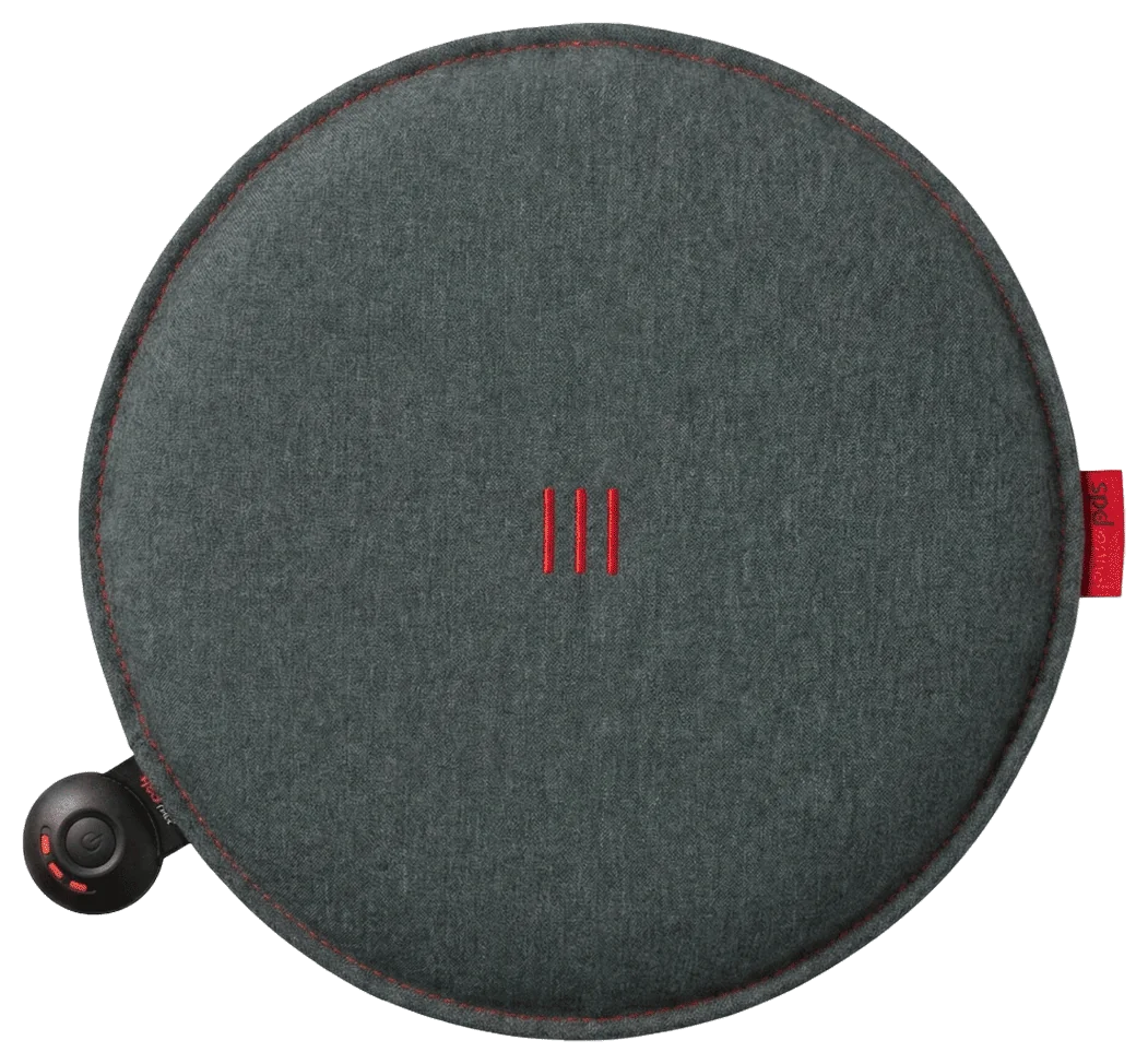 Coussin chauffant Heatme SMART rond Ø40 – Graphite Photo du Coussin chauffant Heatme SMART pour terrasse extérieure