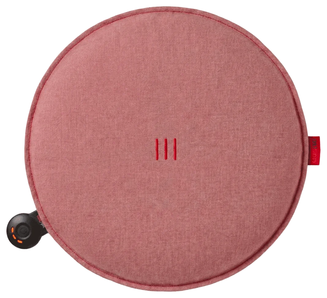 Coussin chauffant Heatme SMART rond Ø40 – Brique Photo du Coussin chauffant Heatme SMART pour terrasse extérieure