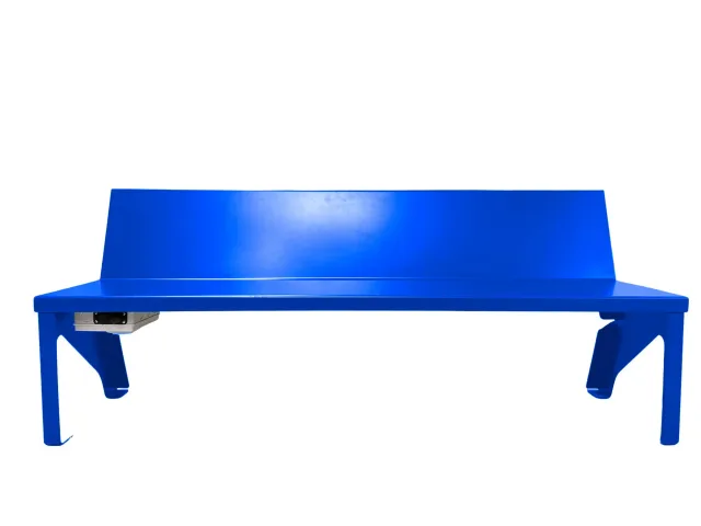Banc chauffant – RAL de votre choix – 2,00 m – Roulettes rétractables : oui — BC2000B.8
