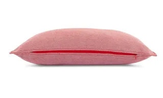 Coussin chauffant heatme HOME — rose — détail de la fermeture zippée