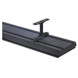 Chauffage HEATSTRIP DESIGN — noir — vue arrière et fixation